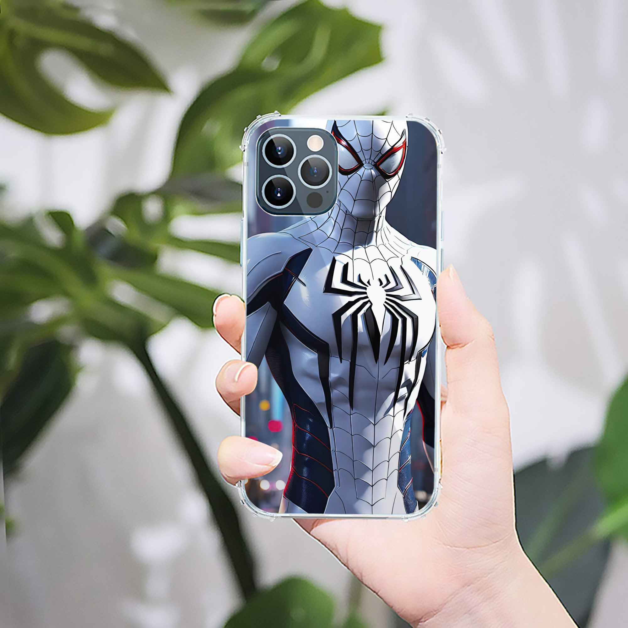（画像用） Spider Man スパイダーマン 【iPhone 12シリーズ対応】透明スマホケース（クリアソフトケース）